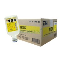 (ยกลัง)น้ำเกลือ NSS 100 ml ฉลากเหลือง thai makorn